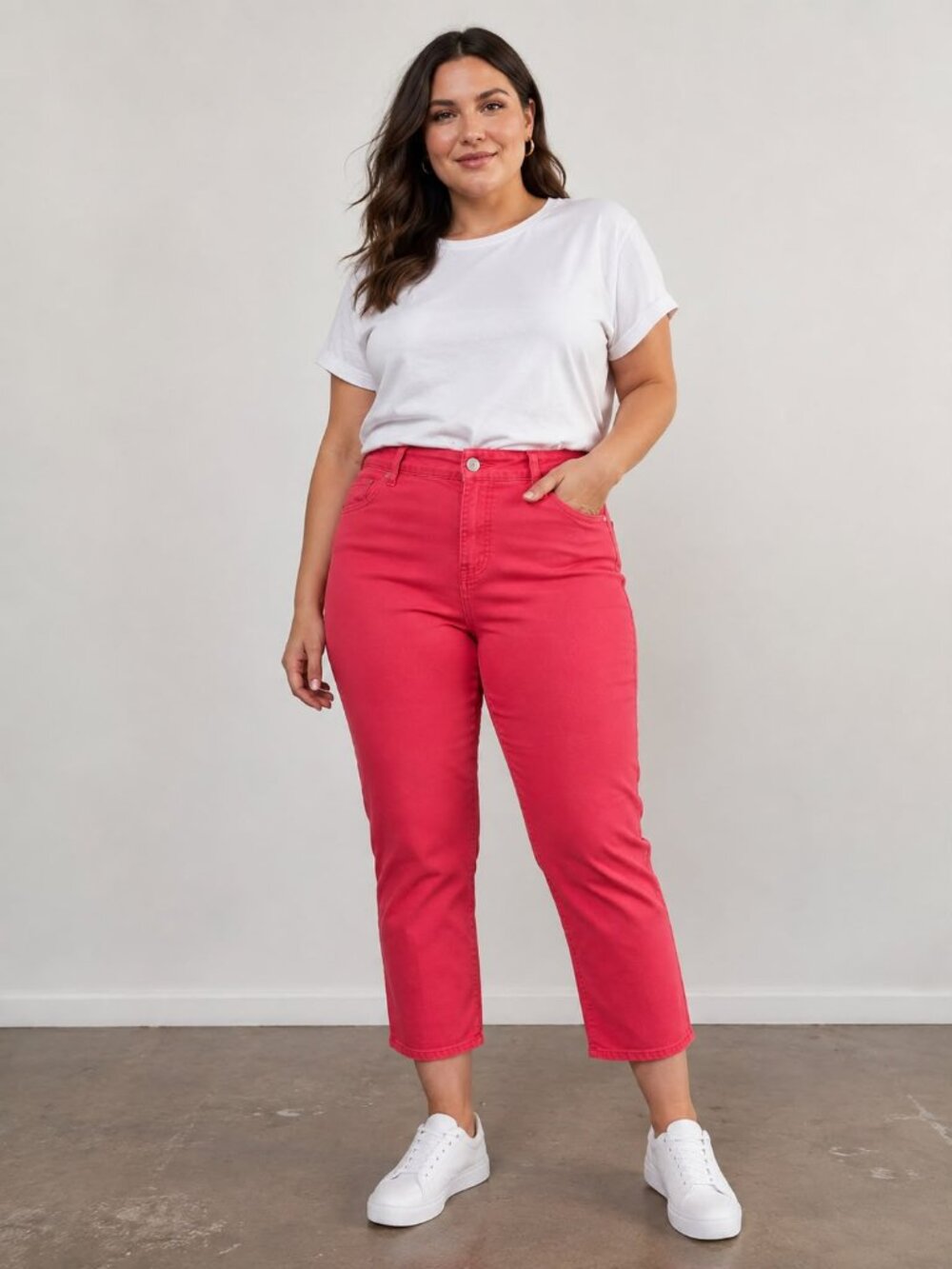 Bandolino Mandie 16W Short Rose Glow Straight Leg Stretch Jeans NWT